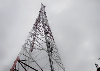 3 Legged Lattice Steel Towers Free Standing Height 90m For Antenna Supporting