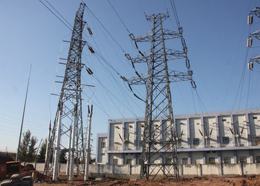 High Tensile Strength Transmission Steel Tower 10 - 500KV Power Electrical Pylons