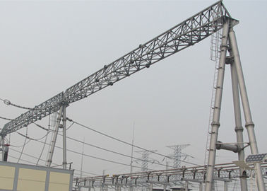 Strong Substation Structure ASTM A36 Angle Steel / Tubular Steel Pole Type