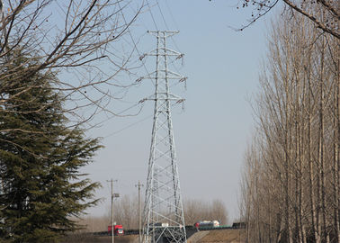 Metal Lattice 220 Kv Transmission Line Towers , Hot Dip Galvanized Steel Tower