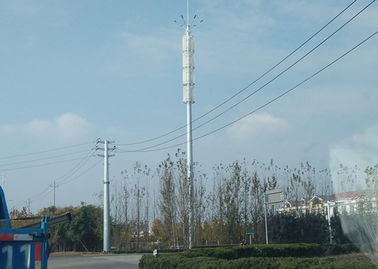Low Alloy Metal Telecom Steel Towers , Q345B Monopole Telecommunications Tower