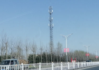 3 Legged Wireless Communication Antenna Tower , Angle Steel Cell Phone Antenna Tower