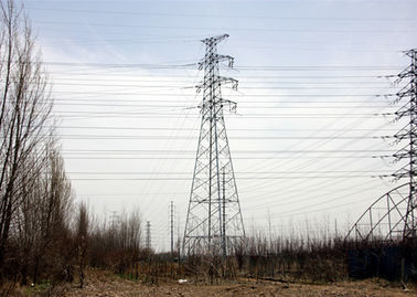 220KV High Voltage Pylons , Lattice Steel Towers With Auto Production Line