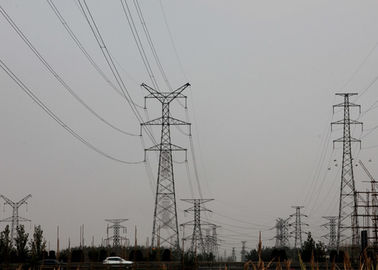 Q345B Material Electricity Pylons,  Electric Power Transmission Line Angle Steel Tower