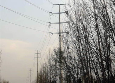 10KV Metal Power Line Towers , Double Circuit Electric Transmission Tower