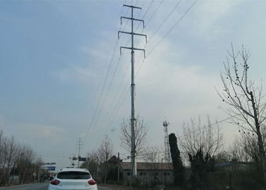 High Tension 10KV Electricity Pylons Steel Pole Structure For Transmission Line
