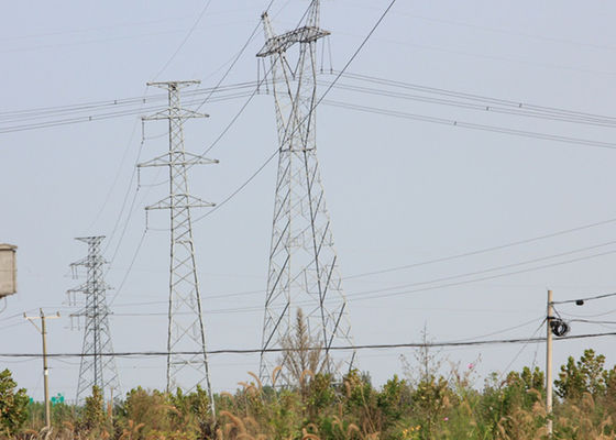 High Strength Low Alloy Steel Pylon ,  230KV Electric Suspension Tower