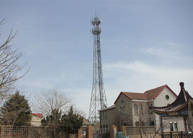 4 Legged Galvanized Steel Tower , ASTM A123 Telecom Lattice Cell Tower