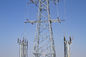 Conical High Voltage Transmission Line Tower , 10 - 1000KV Angle Steel Pylon